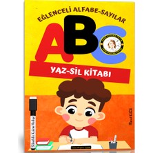 Enine Boyuna Eğitim Okul Öncesi Eğlenceli Alfabe-Sayılar Yaz-Sil Kitabı
