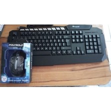 Versalite Gmkb-50 USB Kablolu Işıklı Gaming Q Klavye+Polygold PG-883 Işıklı Kablolu Oyuncu Mouse