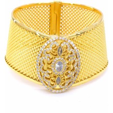 bz burgu zincir  trabzon hasırı altın kaplama zirkon taşlı kelepçe blz-200