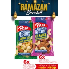 Paşa Kuruyemiş Karışık Süper Mix Kuruyemiş 40 gr x 12 Adet (Toplam 480 gr)