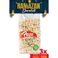 Paşa Kuruyemiş Çiğ Kaju 750 gr (250 gr x 3 Adet) - Tuzsuz Naturel Kaju Fıstığı