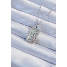 Clariss 316L Çelik Zincir Gümüş Renk Zirkon Taşlı Yüz Figürlü Tarot Kolye