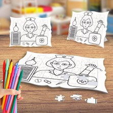 Asilmeydan Hemşire Boyama Puzzle Tablo Çocuk Eğitici Yapboz