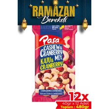 Paşa Kuruyemiş Çiğ Kaju & Turna Yemişi 40 gr x 12 Adet (Toplam 480 Gr)