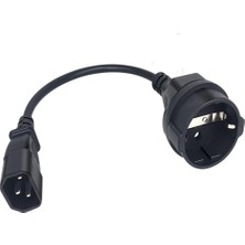 PrimeX Plus Primex PX-C14-05 Schuko, 0.50 Metre 3X1MM Ups/psu Schuko Çevirici Kablo, Ups Priz Çevirici 3X1MM Kalın Kablo, Kısa Schuko Kablo (Full Bakır)