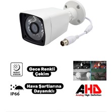 Invicta AHD Güvenlik Kamerası, Gece Renkli Çekim, IP66 Hava Koşullarına Dayanıklı, 6 Atom LED, Bullet Kamera