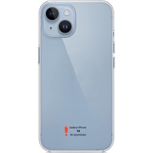 Evax (Şeffaf Mika) iPhone 14 Uyumlu Sert Şeffaf Mika Sararmaz Ince Fit Toz Korumalı Kılıf