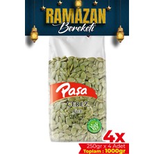 Paşa Kuruyemiş Çiğ Kabak Çekirdeği İçi 1 Kg (4x250 gr), Naturel Tuzsuz İç Kabak Çekirdeği