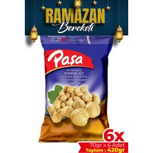 Paşa Kuruyemiş Kavrulmuş Fındık İçi 70 gr x 6 Adet (420 gr)