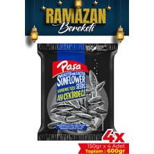 Paşa Kuruyemiş Kavrulmuş Tuzlu Ay Çekirdeği 150 gr X 4 Adet (600 gr) (Siyah Ay Çekirdeği, Dakota)