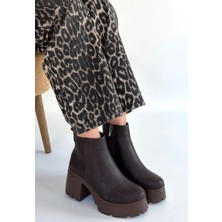 Kazax Belay Acı Kahve Nubuk Topuklu Bot