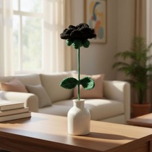 Uretti - Tuğba 9352 El Örgüsü Yapraklı Model Gül