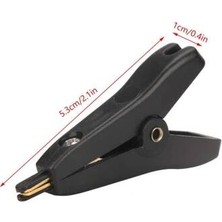 Voltaj Altın Kaplama Küçük Test Klipsi - Siyah Krokodil