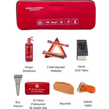 German Kupfermax Araç Muayene Uyumlu 22 Parça Acil Durum ve Profesyonel Trafik Seti ''ab Onaylı ve Ce Belgeli''