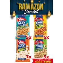 Paşa Kuruyemiş Karışık Kuruyemiş 40 gr x 22 Adet (880 gr)
