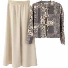 JOOQSTORE Desenli Etek Takım