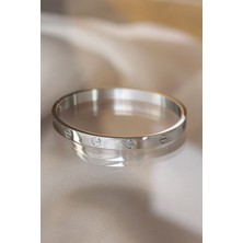 Moco 316L Çelik Silver Renk Bilezik