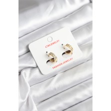 Clariss 14K Gold Renk Kaplama cm Kadın Küpe