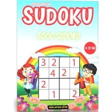 Enine Boyuna Eğitim Çocuklar Için Sudoku Kitabı (3000 Sudoku Çözümleriyle)