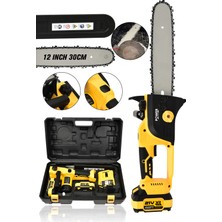 Power Black Profesyonel Ağaç Kesim Motoru 12 Inc Pala Çift Akülü