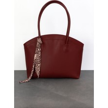 Özüm Takı Çanta Kadın Büyük Boy Omuz ve Kol Çantası Bordo