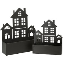 Laromita Decoration Amsterdam Siyah Metal Kapı Önü Saksı