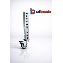 Rafburada 1 Adet Frenli Çelik Raf Tekerleği - Dosya, Arşiv, Depo, Market Raf Tekerleği