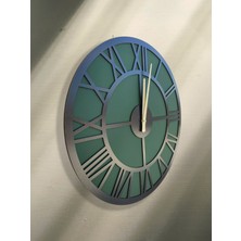 Goodtime Yaprak Yeşil Roma Dekoratif Duvar Saati 50X50 cm
