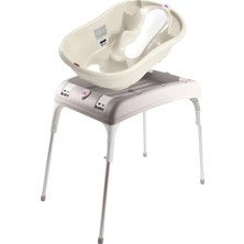 Okbaby Bebek Banyo Seti Onda Evolution Dijital Termometreli Çift Yönlü Bebek Küveti K. Beyaz & Bebek Küvet Taşıyıcı