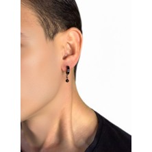 Winy Concept Sıkıştırmalı Top Figürlü Erkek Çelik Küpe - 13 mm Minimalist Tasarım