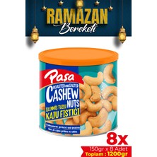 Paşa Kuruyemiş Kavrulmuş Kaju 1,2 kg (150 gr x 8) Teneke Kutu, Tuzlu Kaju Fıstığı