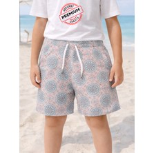 Casabony Erkek Çocuk Baskılı Deniz Şort Mayo Astarlı