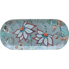 Pip Studio Flower Festival Mavi Oval Kek Servis Tabağı 33CM