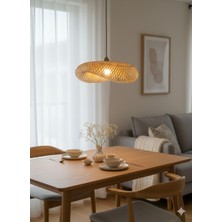 Panalı Dekoratif Doğal Rattan Sarkıt Avize M