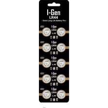 I-Gen Batteries LR44 1.5V Alkalin Düğme Pil (AG13, A76, L1154)