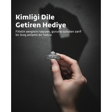 Zaytoon Kaya Kubbesinin Simgesi Gümüş Renkli Tasarımlı Metal Yaka Rozeti 1 Adet A300004