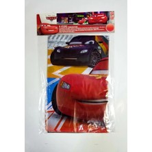 Partyy Bag Cars Temalı Baskılı 120X180 Plastik Doğum Günü Parti Masa Örtüsü