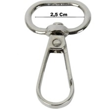 Orhan Çanta 50 Adet 2,5cm Gümüş Renk Makrome Metal Anahtarlık Halkası