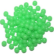Sasa Fosforlu Yuvarlak Yumuşak Boncuk 100'lü Paket 10 mm Yeşil Renkli Maket Balık İçin