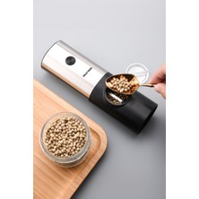 Hype Store Pilli LED Işıklı Otomatik Ayarlanabilen Tuz Karabiber Baharat Değirmen Öğütücü