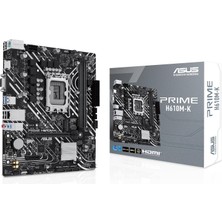 Hype Store Prıme H610M-K Intel H610 LGA1700 Ddr5 5600 HDMI VGA M2 Usb3.2 Matx 96GB’A Kadar Ram Desteği, 5x Prot