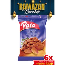 Paşa Kuruyemiş Kavrulmuş Badem İçi 70 gr X 6 Adet (420 gr)