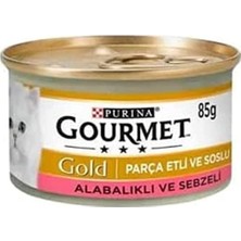 Hype Store Gourmet Gold Parça Etli Alabalıklı Yaş Kedi Maması, (1 x 85 G)
