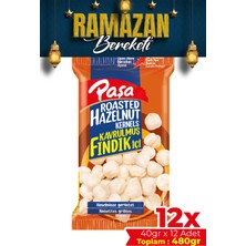 Paşa Kuruyemiş Kavrulmuş Fındık İçi 40 gr x 12 Adet (480 gr)