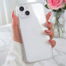 Fibaks Apple iPhone 15 Kılıf Kamera Korumalı Şeffaf Ultra Ince Esnek Renksiz Silikon Kapak