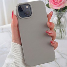 Fibaks Apple iPhone 15/14/13 Kılıf Kadife Lansman Soft Yumuşak Liquid Silikon Kamera Korumalı Kapak
