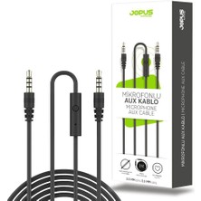 Hype Store Jopus Mikrofonlu Aux Kablosu 3.5mm 1m - Siyah