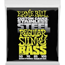 Hype Store Ernie Ball Normal Slinky Paslanmaz Çelik Elektrik Bas Telleri, Ölçü 50-105