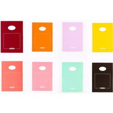 Hype Store A5 Renkli Bloknot 50 Yaprak, Noktalı 4'lü Paket, Bordo, Turuncu, Mercan, Pembe