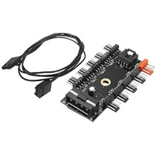 Hype Store 4337 10 Port Fan Çoklayıcı Y Pwm Splitter 4 Pin 12V Switch Power Güç Ide Çoğaltıcı Molex Kanal Kasa